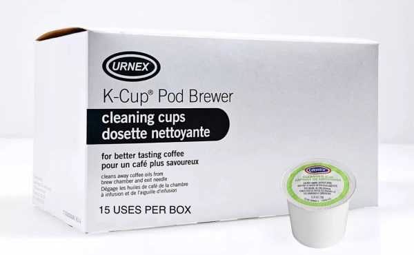 15 Ct Urnex K-Cup Coffee Machine Brewer Cleaning Pods Cups Pack of 15