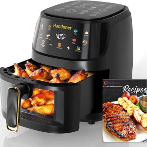 Handoner Air Fryer Max Xl Air Fryer Oven 6.5-Qt, Exclusive Recipes Quick And Ea