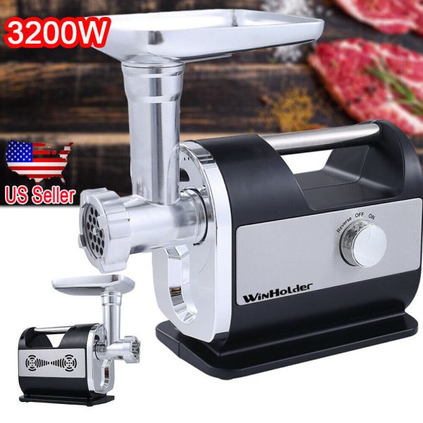 Heavy Duty 3200W Electric Meat Grinder Suasage Stuffer Machine Food Processors