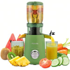 Pukomc Juicer Machines, Cold Press Juicer With 4.1” Large Feed,Slow Masticating