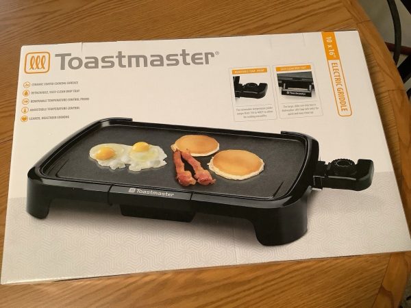 TOASTMASTER FAMILY SIZE 10” X 16” ELECTRIC GRILL GRIDDLE NONSTICK DIP TRAY. NEW