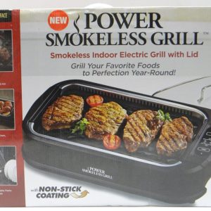 1500 Watt Power Smokeless Indoor Electric Grill With Lid Never Used In Box