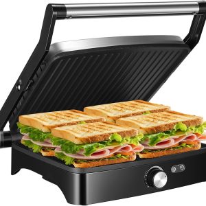 OSTBA Panini Press Grill Indoor Sandwich Maker with Temperature Setting