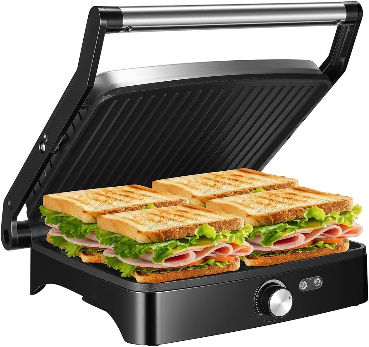 OSTBA Panini Press Grill Indoor Sandwich Maker with Temperature Setting