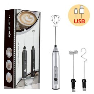 Wireless Milk Frothers With USB Electric Handheld Blender Coffee Whisk Mixer NEW