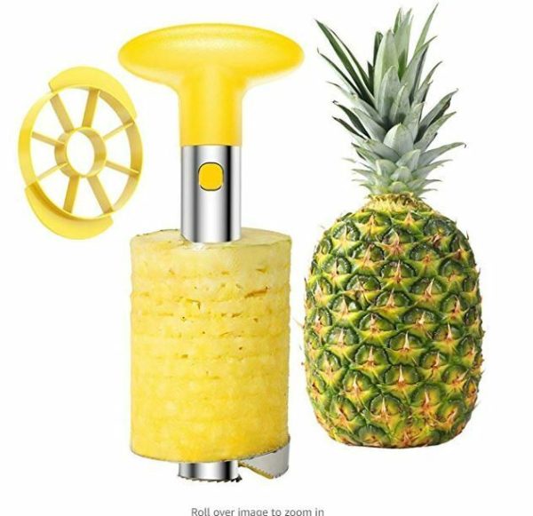 SameTech Easy Kitchen Tool Stainless Steel Fruit Pineapple Peeler Corer Slicer