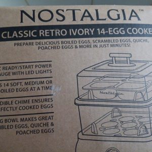 Nostalgia Classic Retro Ivory 14-Capacity Egg Cooker NCLEC14CRM6A – Open Box