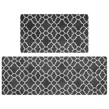 Kitchen Mat Set of 2, Anti-Fatigue Cushioned Kitchen Mats for Floor, Waterpro…