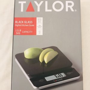 Taylor Digital Kitchen Scale Black Glass, 11lb/5kg Capacity Sealed  New In Box