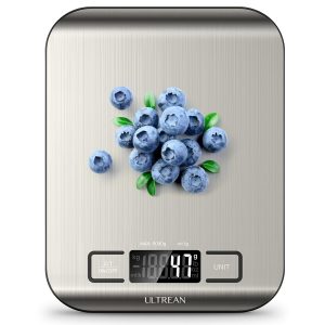 Ultrean Food Scale, Digital Kitchen Scale Weight Grams and Medium, Silver