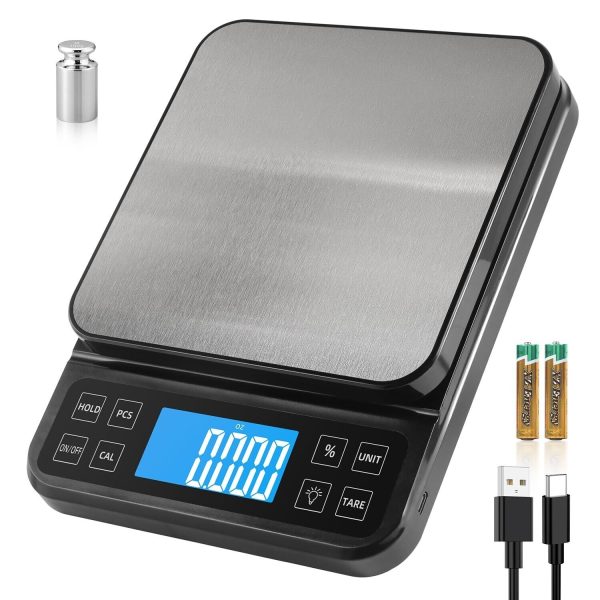 BOMATA Large Kitchen Scale with 0.1g/0.001oz High Precision, 5kg/11lb Bakery …