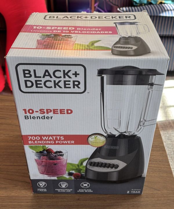 BLACK+DECKER 5 Cup 10-Speed 700 Watt Countertop Blender With Pulse Glass Jar NEW