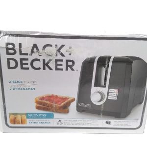 BLACK+DECKER 2-Slice Toaster, T2569B, Extra Wide Slots, 6 Shades, DAMAGED BOX