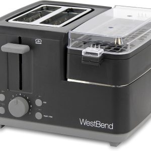 West Bend 78500 Breakfast Station, 2-Slice Toaster with Removable Meat and Veget