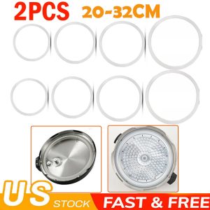 2X Replacement Silicone Rubber Clear Gasket Sealing Ring Pressure Cooker 20-32CM