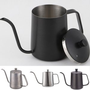 Fine Control Gooseneck Kettle for Hand Drip Coffee 304 Stainless Steel 1 3 Cups