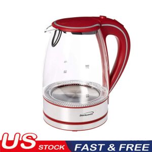 Tempered Glass Tea Kettles 1.7-Liter Electric Kettles Cordless Indicator Light