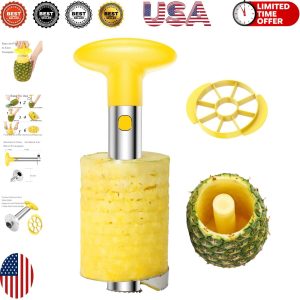 Compact 9.33″ Stainless Steel Pineapple Slicer – Perfect for Fresh Fruit Salads