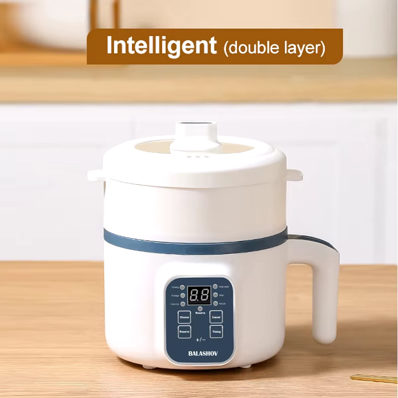 1.7L Electric Rice Cooker Single Double Layer 220V Multi Cooker Non-Stick Smart