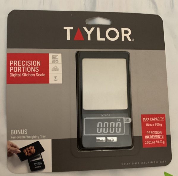 NEW! Taylor Precision 1250BKT Diet Digital Kitchen Scale Ounces (16 oz/500 g)