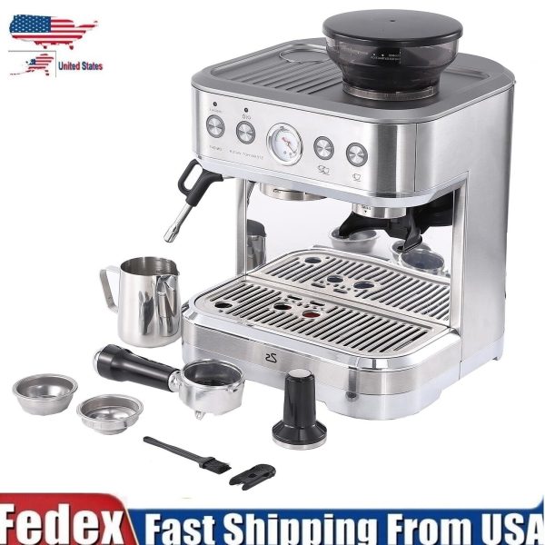 15 Bar Automatic Espresso Coffee Machine All In 1 Coffee Maker with Milk Frother