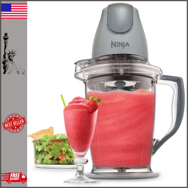 NINJA Master Prep 48 oz Single Speed Blender, Gray for Smoothies and Shakes