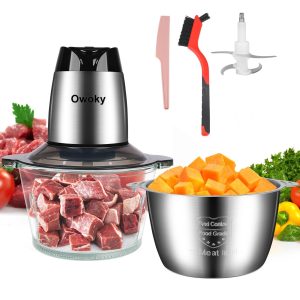 Meat Food Processors Electric, Meat Grinder 2L Stainless Steel Meat Blender F…