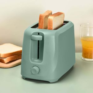 2-Slice Toaster with 6 Shade Settings and Removable Crumb Tray, Sage Green