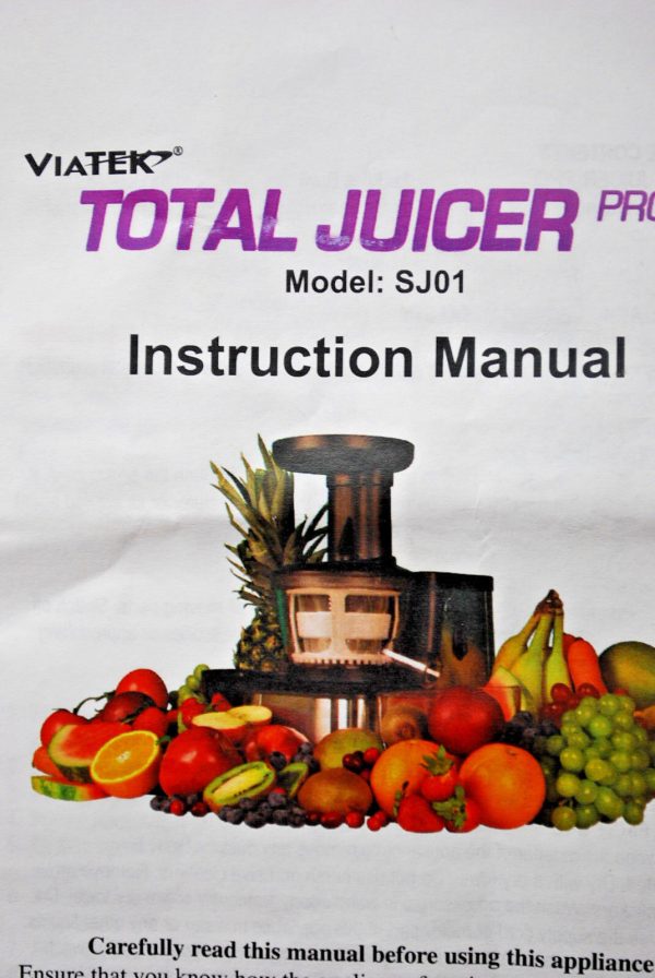 Viatek Total Juicer Pro #SJ01 Juice Extractor Stainless Steel Finish   M3791