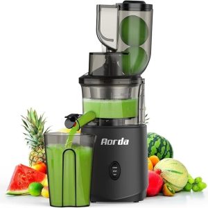 Juicer Machine with Dual Feeding Chute, 200W Motor, Easy to Clean, and Quiet Op