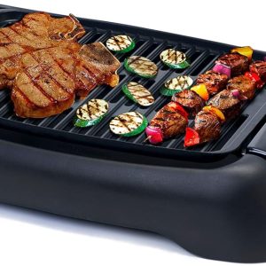 Smokeless Indoor Electric BBQ Grill Dishwasher Safe, Nonstick,Fast Heat Up,Black