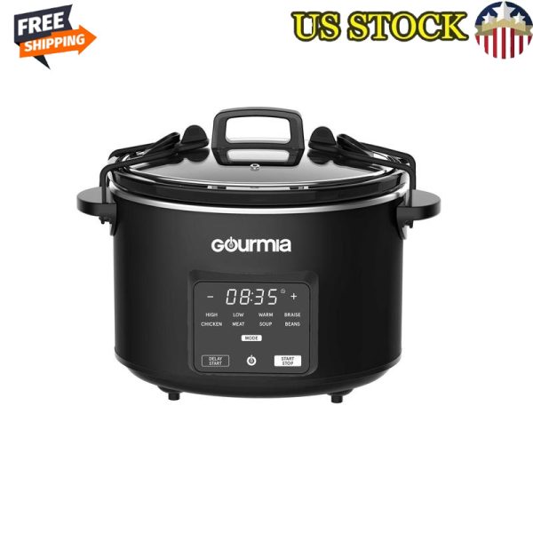 Programmable Slow Cookers 4.5QT 5 Presets Keep Warm Custom Timer Ideal Meal Prep