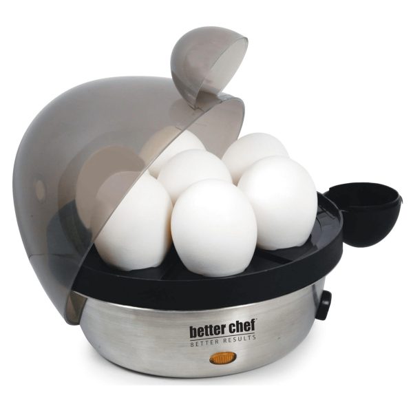 Better Chef 7-Egg Stainless Steel Electric Egg Cooker w Audible Alert When Done