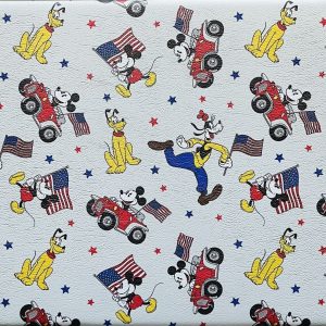 Disney Mickey Mouse Anti-Fatigue Kitchen Mat Rug 18”x30” USA Flag Pluto Goofy