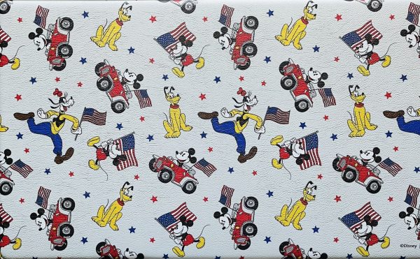 Disney Mickey Mouse Anti-Fatigue Kitchen Mat Rug 18”x30” USA Flag Pluto Goofy