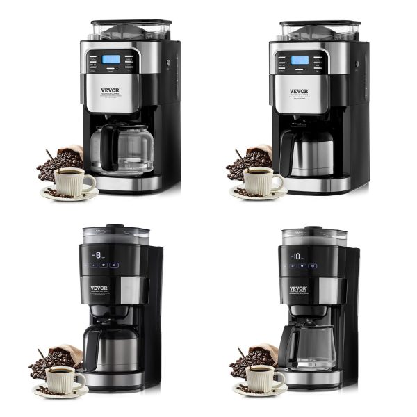 8/10/12-Cup Coffee Maker Drip Coffee Machine w/ Timer/3 Brew Strength Control