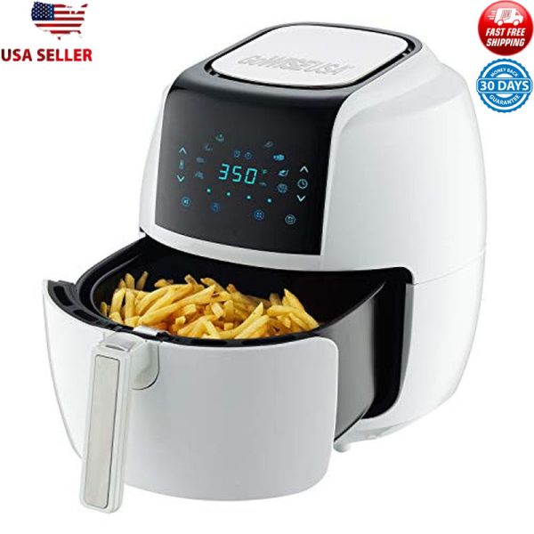 XL 8-in-1 Digital Air Fryer 5.8Qt Touchscreen Recipe Book Oil-Free Cooking New