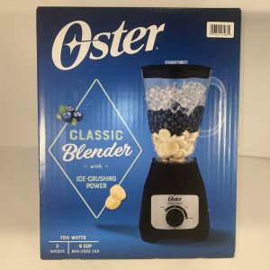 Oster Classic 3-Speed Blender, Smoothie Blender, Black 700 WATTS 6 Cup SEALED