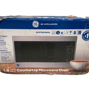 GE – 1.6 Cu. Ft. Capacity Countertop Microwave Oven, Stainless Steel (READ!)