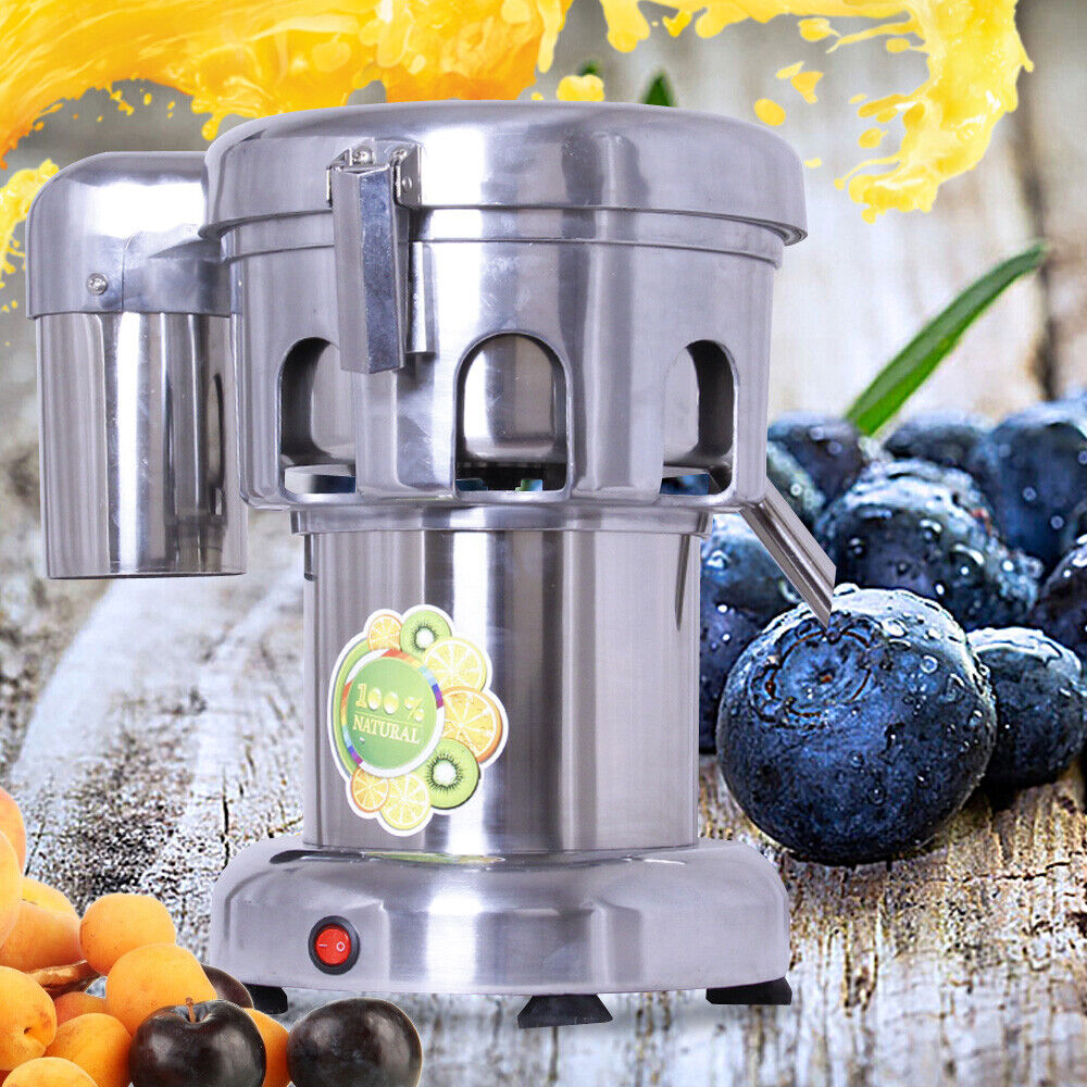 370W Commercial Electric Fruit Juice Extractor Centrifugal Juicer Machine Silver