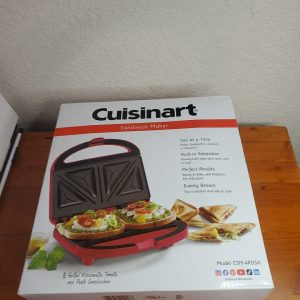 Cuisinart Non-Stick Two at a Time Sandwich Maker, Red, CSM-4RDSA