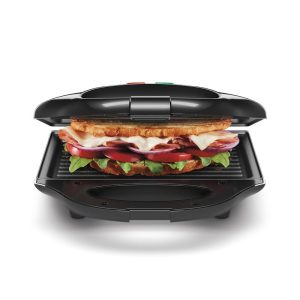 Portable Compact Grill Panini Press, Sandwich Maker, Nonstick Electric Griddle