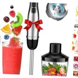 Immersion Blender, 1100W 5-in-1 Multi-Purpose Hand Blender, 12-Speed