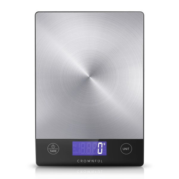 Food Scale Rechargeable 304 Stainless Steel Digital Kitchen Scale Upto 33lb Weig