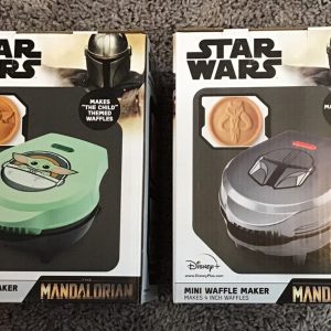 2 Disney Star Wars Mini Waffle Makers Mandalorian & Child Waffles NIB