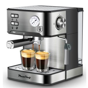 Plum Chef Espresso Coffee Machine, 20 Bar Cappuccino Latte Maker Coffee Machine