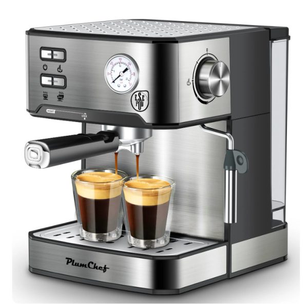 Plum Chef Espresso Coffee Machine, 20 Bar Cappuccino Latte Maker Coffee Machine