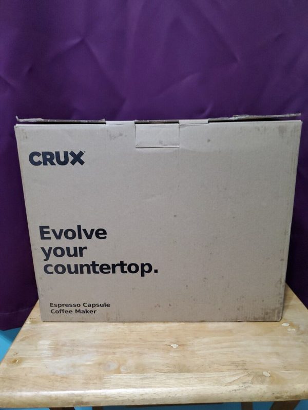 Crux Espresso Capsule Coffee Maker, Black Crux kitchen Coffee Machine Appliance