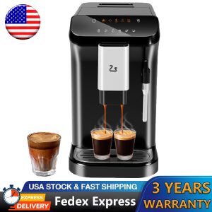 Fully Automatic Espresso Machine, 20 Bar Coffee Maker w/ Grinder & Milk Frother