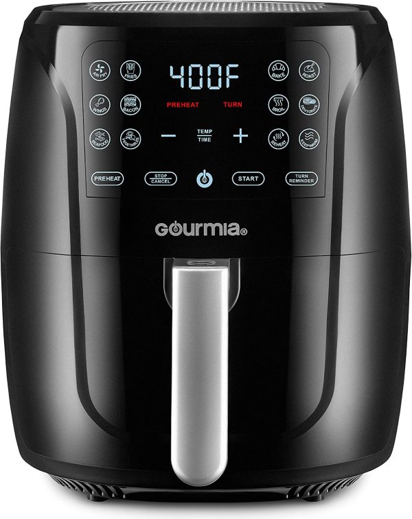 Air Fryer Oven Digital Display 6 Quart Large Airfryer Cooker 12 1-Touch Cooking